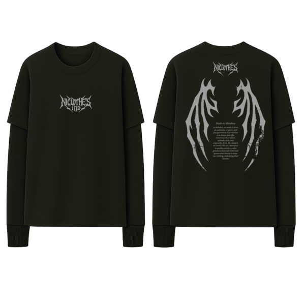 Remera double Gothic Wings - Imagen 2