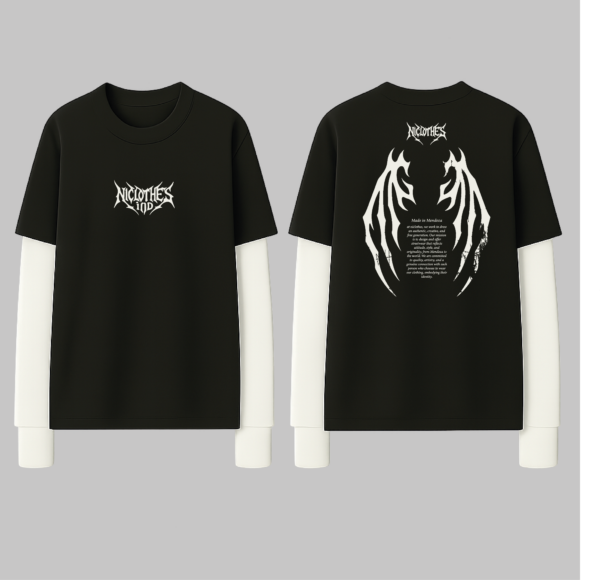 Remera double Gothic Wings
