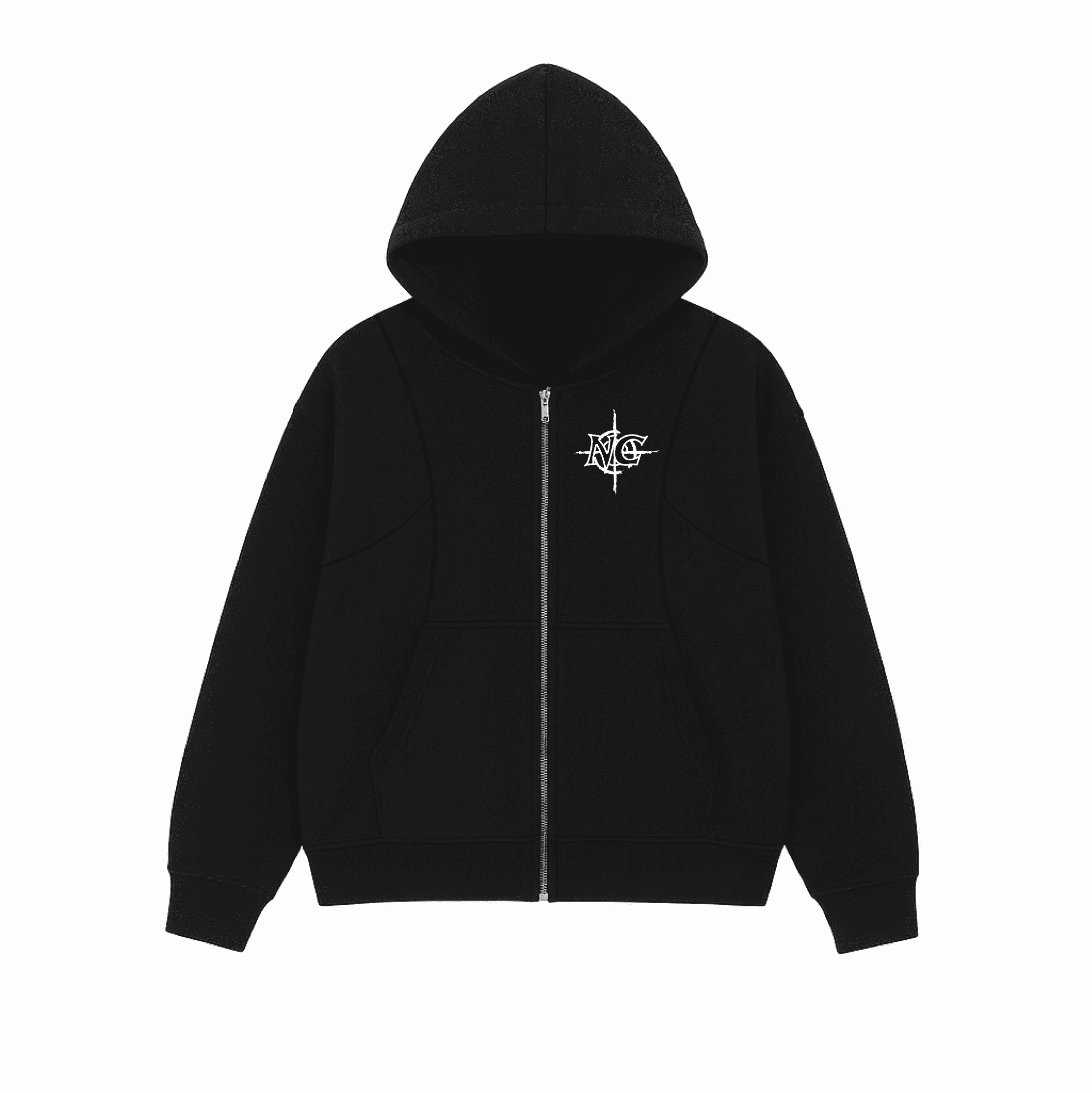 Campera Boxy Fit Black Sight